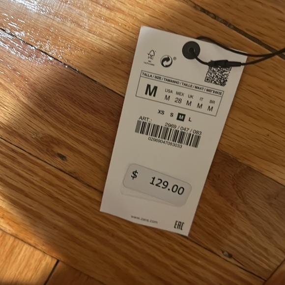 Zara leather and fur coat sz m  nwt - Picture 2 of 4